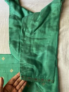 Banarasi silk Teal Kurta