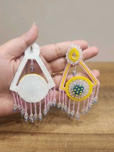 Boho Beaded Chandelier Earrings