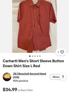 Carhartt Red Short Sleeve Shirt