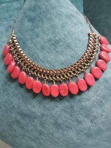 Set of 2 Statement Necklace with Turquoise Beads
