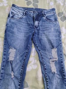 Stylish Blue Denim faded Jeans