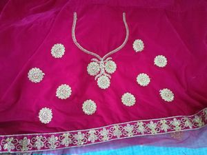 Beautiful Bridal Velvet Lahnga