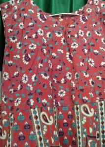 Red Floral Print Maxi