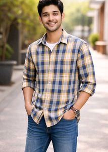 Men's Plaid Long Sleeve Shirt