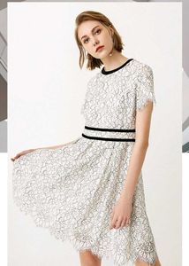 Elegant White Lace Dress🪞✨️🤍