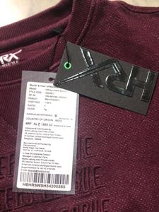 Maroon Crew Neck Graphic Sweatshirt