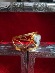 Beautiful Gemstone Gold Cuff Bracelets