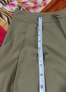 Elegant Grey and brown Pleated Palazzo Pants