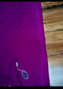 Embellished Purple Saree