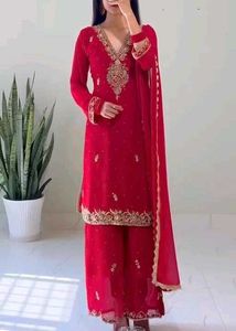 Stunning Red Kurta Set with Dupatta