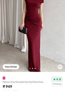 Elegant One-Shoulder Red Maxi Dress