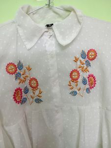 White Crop Shirt