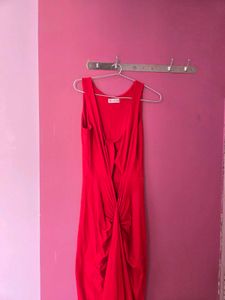 Stunning Red brynne drape dress