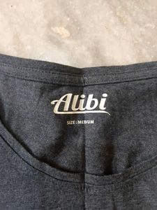 Alibi Women's Charcoal Grey T-Shirt