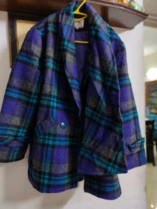 Vintage Plaid Wool Coat