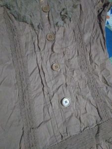 Boho Brown Button-Up Dress