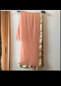 Long Ethnic Gown With Leggings And Dupatta