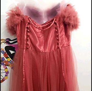 Beautiful Red Tulle Gown
