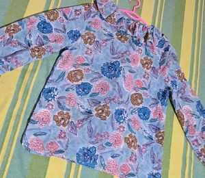 Blue Floral Top