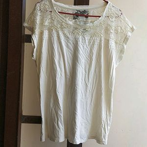 viscose lace beaded top