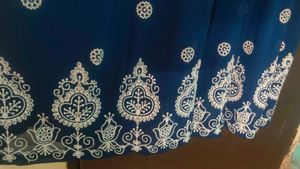 Elegant Navy Blue Embroidered Kurta