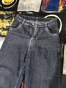 charcoal straight fit jeans for women