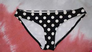 Black Polka Dot Bikini Bottoms