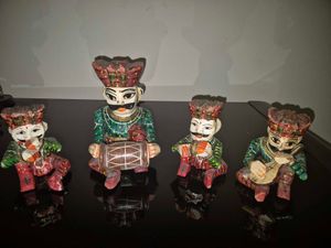 Set of 4 Indian Musician Figurines