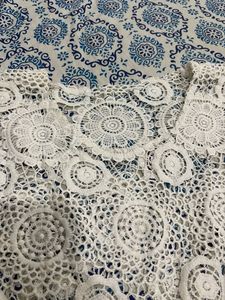 Bohemian white lace cutout top