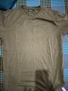 Men's Solid Olive Green T-Shirt