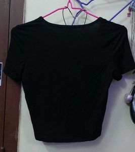 Basic Black Cropped Top