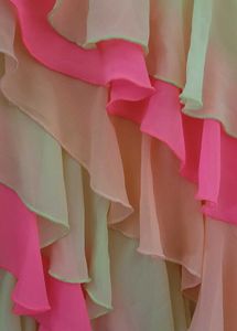 Chiffon Ruffle Dress Material for Girls
