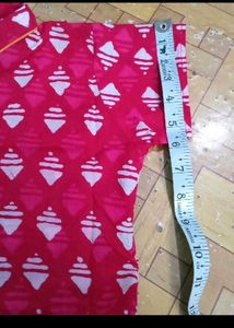 Vibrant Pink Kurti with Geometric Print