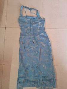Beautiful Blue Floral Print Dress