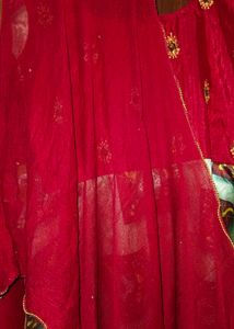 beautiful long flared kurta and dupatta,full lengt