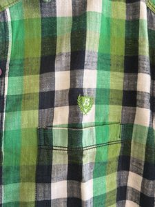 Men's Green Plaid Long Sleeve Shirt