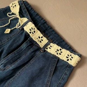 Boho Crochet Belt for Jeans