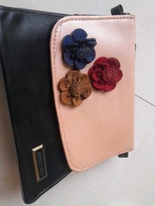 like New   Chic Floral Clutch with Embossed Detail