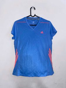 Adidas Blue & Coral Running Top