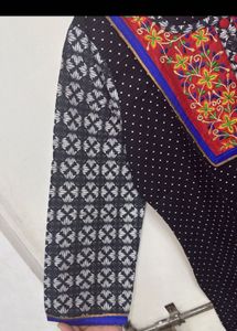 Black embroidered kurti