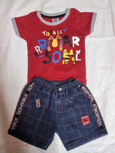 Kids "Roar Awesome" T-Shirt and Shorts Set