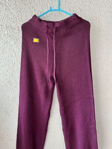 Ribbed Wide-Leg Lounge Pants