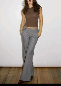 Dark Grey Bootcut Trousers