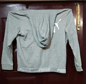 Men Puma Grey Hoodie