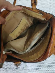 Chic Black Ostrich Texture Handbag(bagpack)