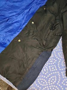 Black Hooded Padded Coat