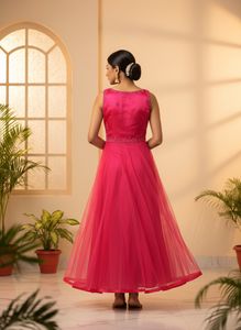Pink Embellisheh ethnic gawn