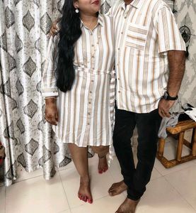 couple outfit women dress XXL men shirt L size