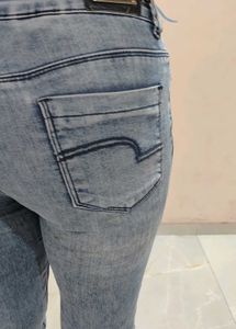 Blue Acid Wash Skinny Jeans