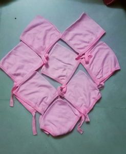 Pink Baby Bonnets - Set of 8